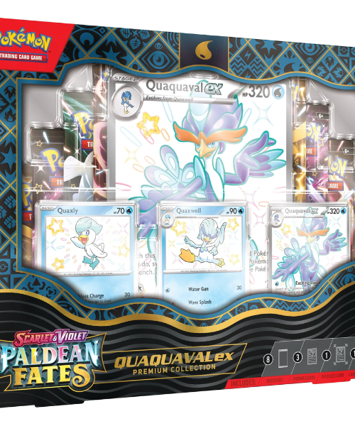 Pokemon TCG Scarlet & Violet Paldean Fates Premium Collection Box Quaquaval Ex